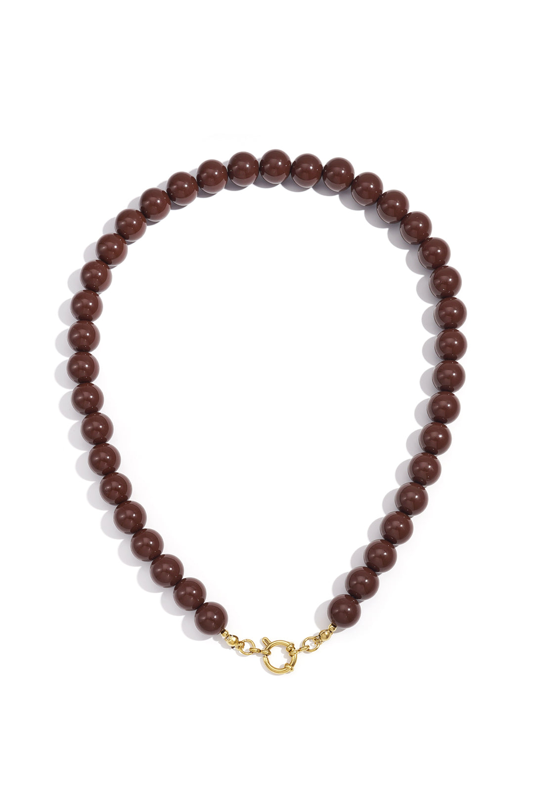 Ketting met kralen en frontsluiting-12mm
