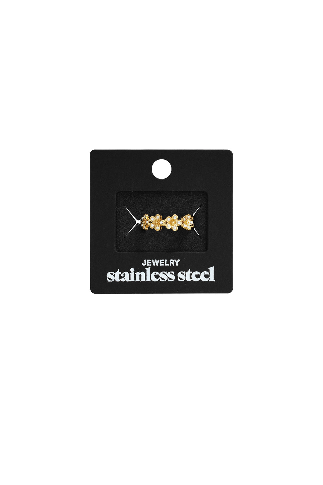Ring madeliefjes belegd met steentjes