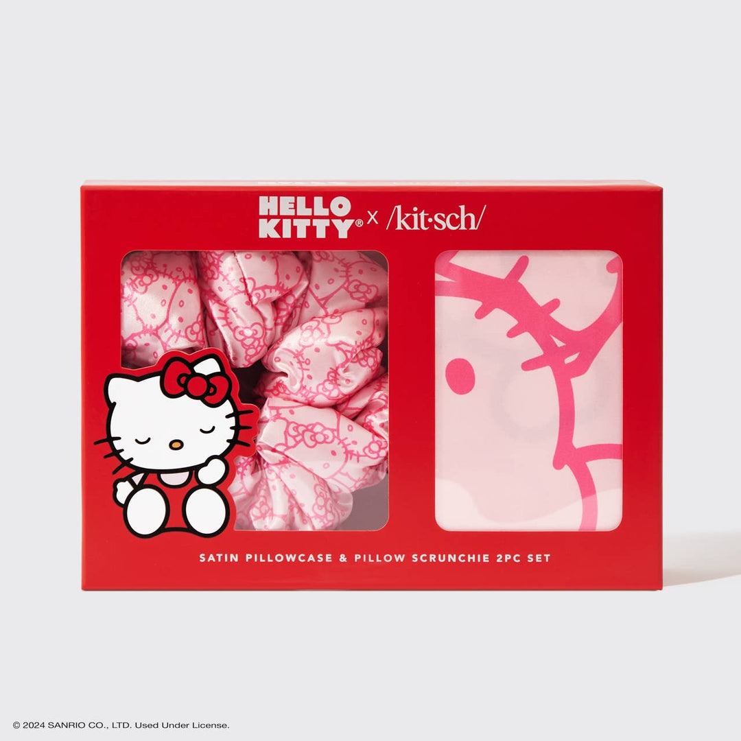 KITSCH – Hello Kitty x Kitsch Set met Satijnen Kussensloop & Kussen