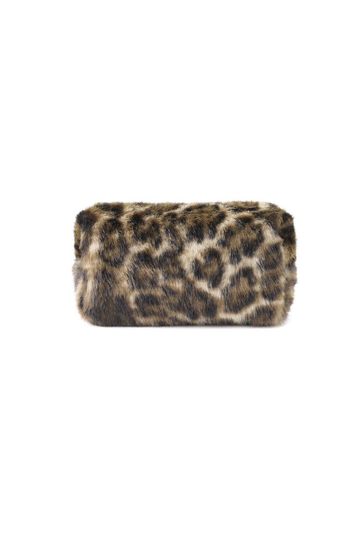 Zachte luipaard make-up tas