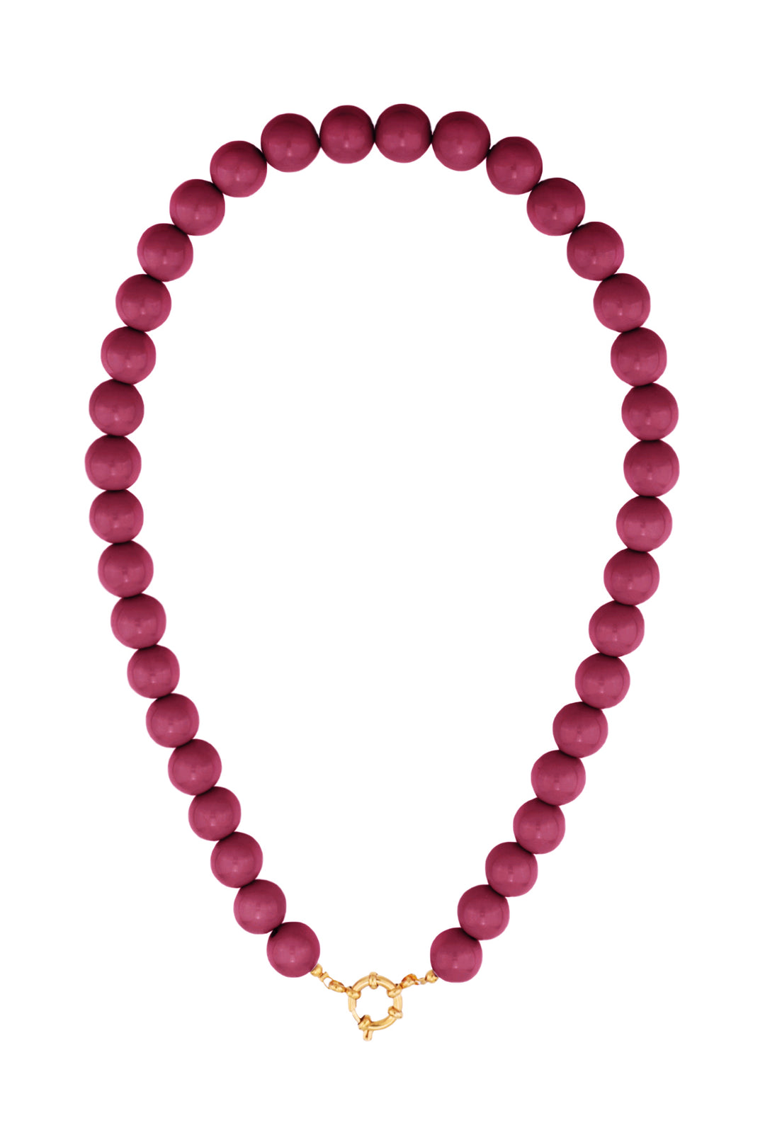 Ketting met kralen en frontsluiting-12mm
