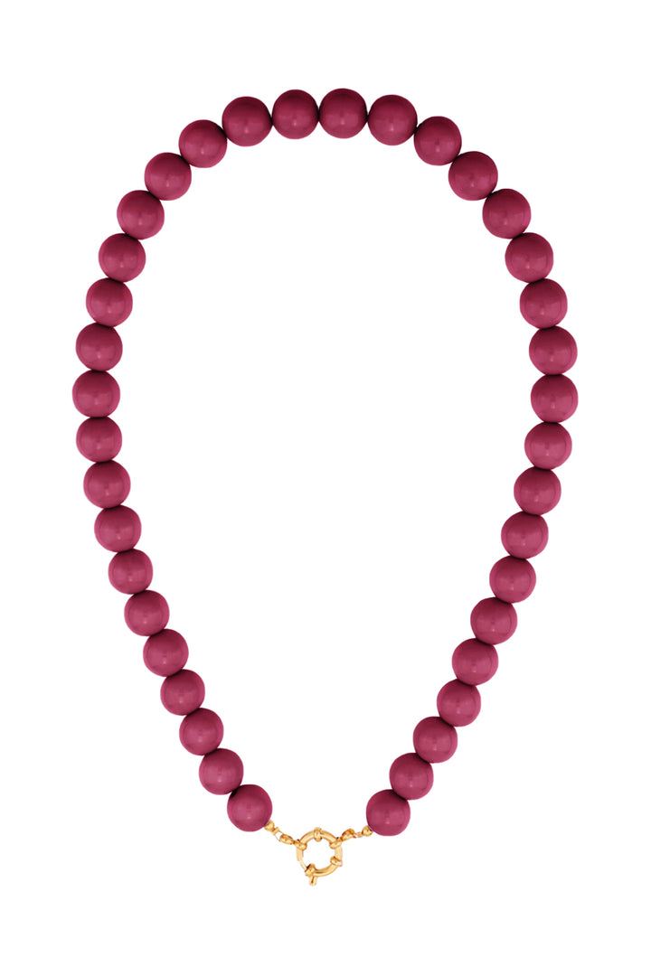 Ketting met kralen en frontsluiting-12mm