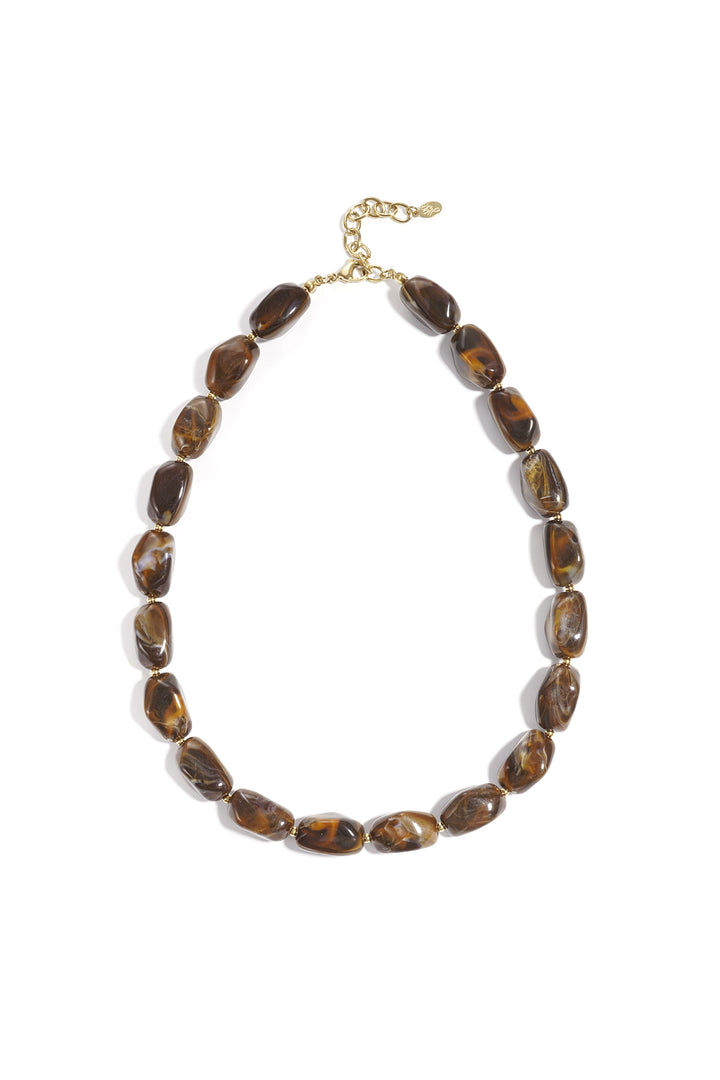 Ketting met organische kralen