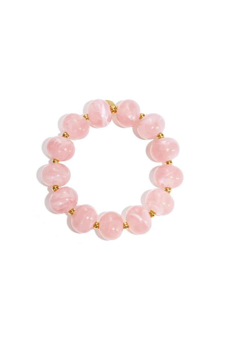 Elastieke kralenarmband met grote kralen