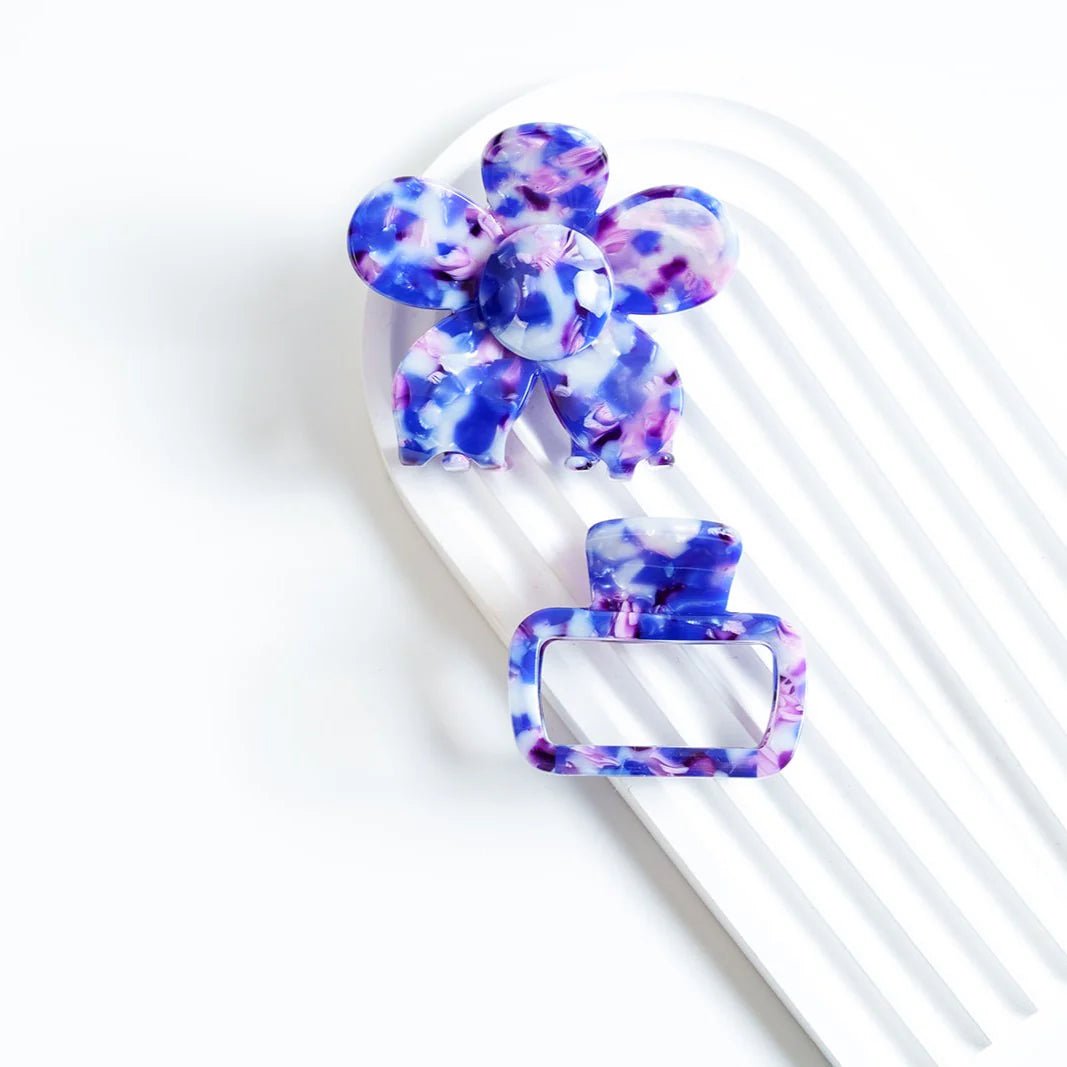 Bella – Marmeren Bloem Clip - Blossoms Beauty