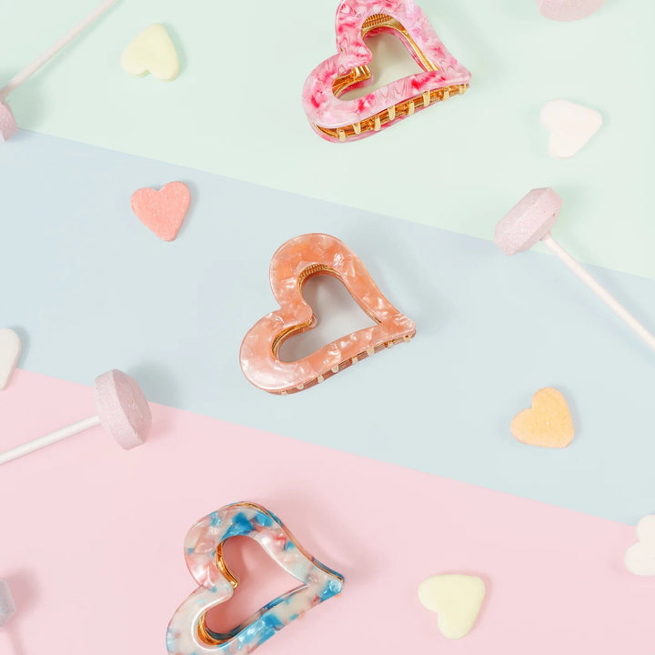 Brennie – Metalen Hartjes Clip - Blossoms Beauty