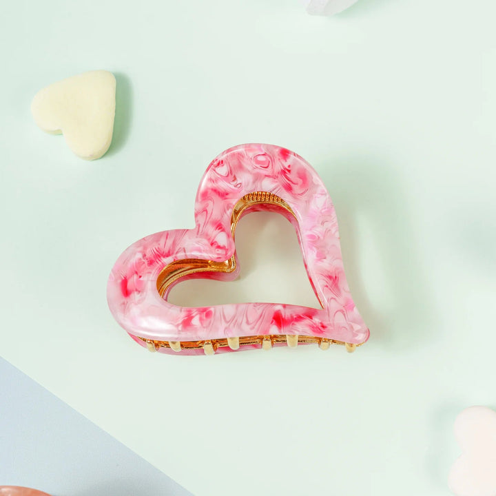 Brennie – Metalen Hartjes Clip - Blossoms Beauty