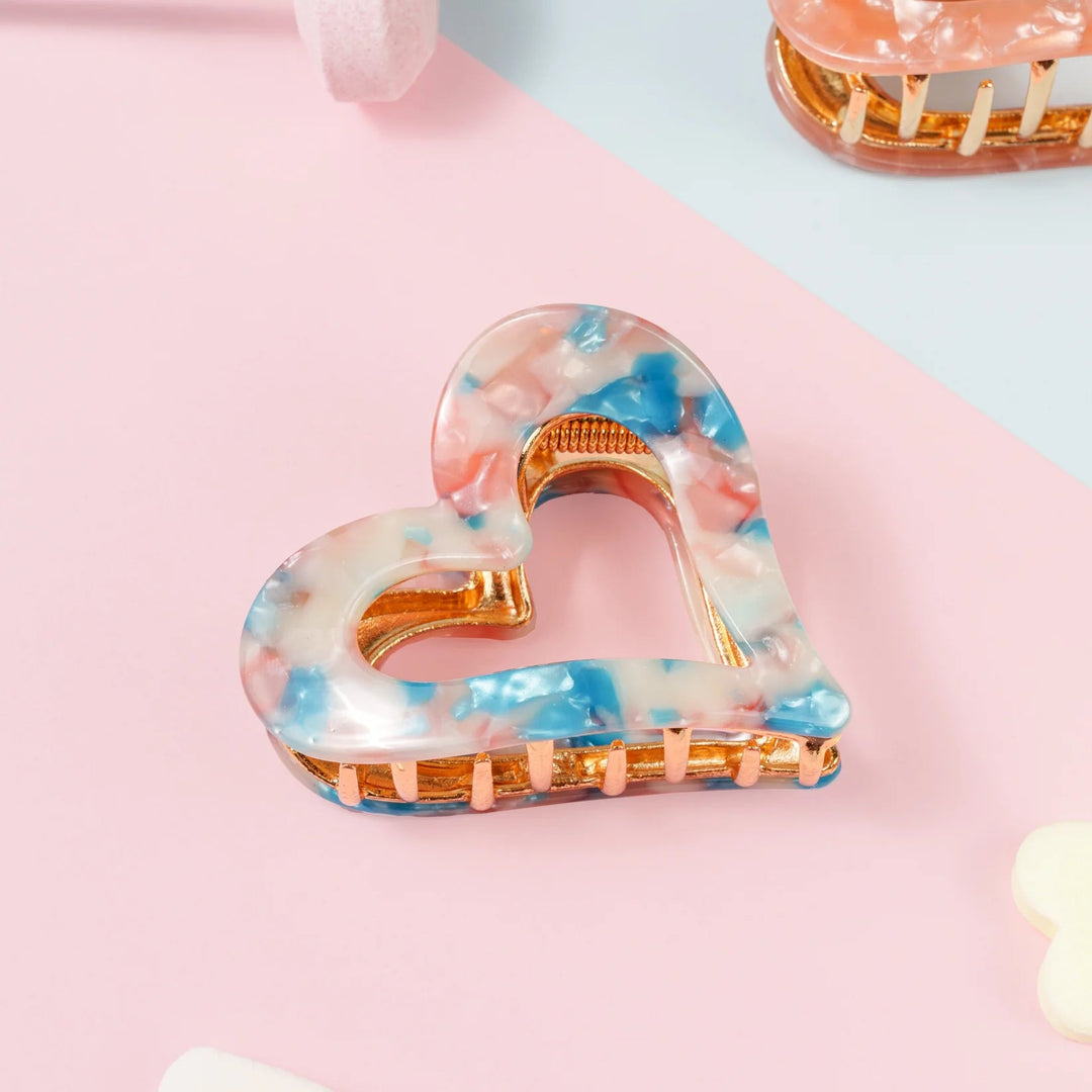 Brennie – Metalen Hartjes Clip - Blossoms Beauty