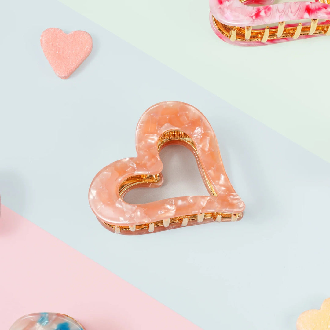 Brennie – Metalen Hartjes Clip - Blossoms Beauty