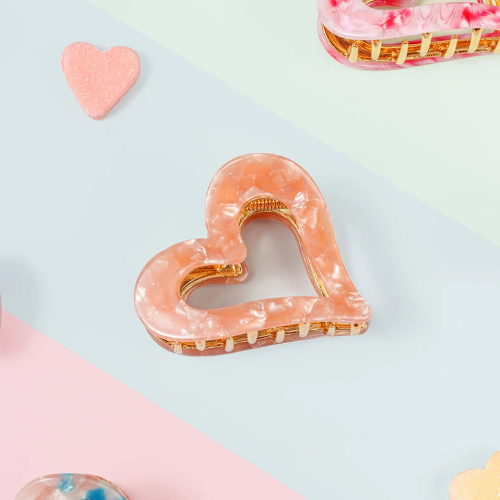 Brennie – Metalen Hartjes Clip - Blossoms Beauty