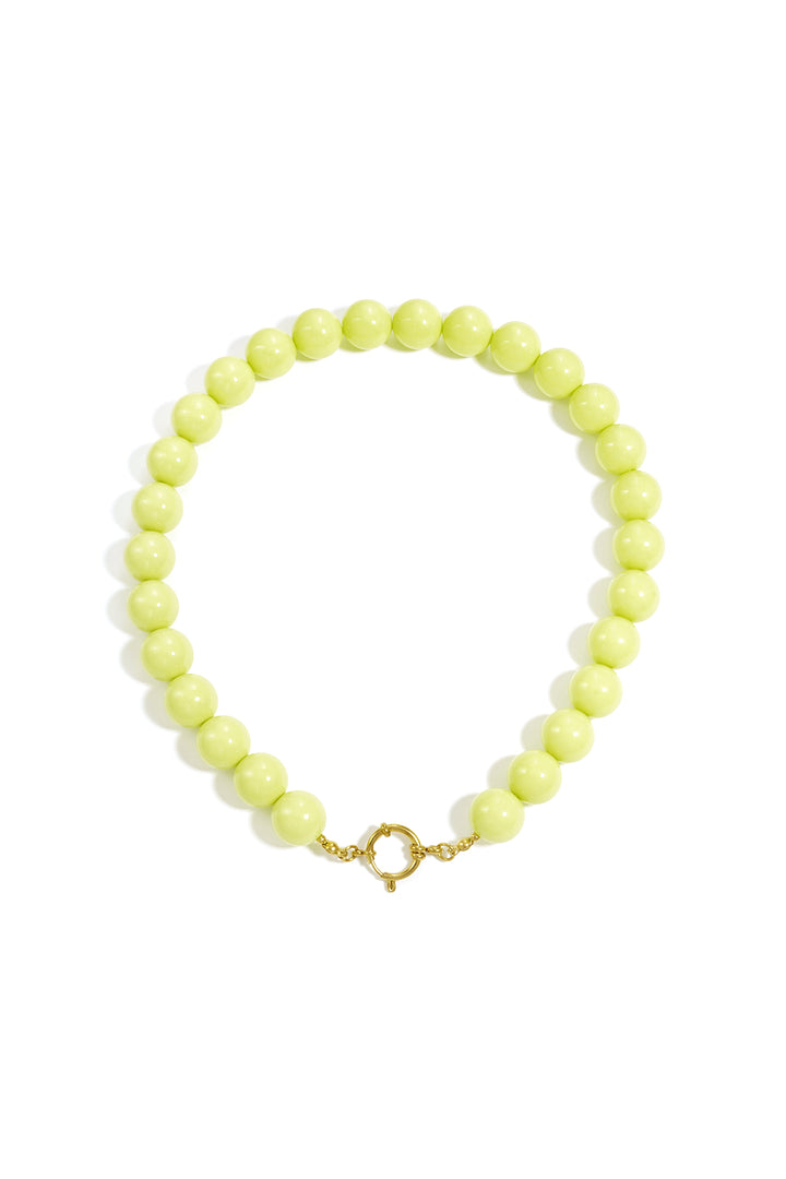 Ketting met grote kralen en frontsluiting-15mm