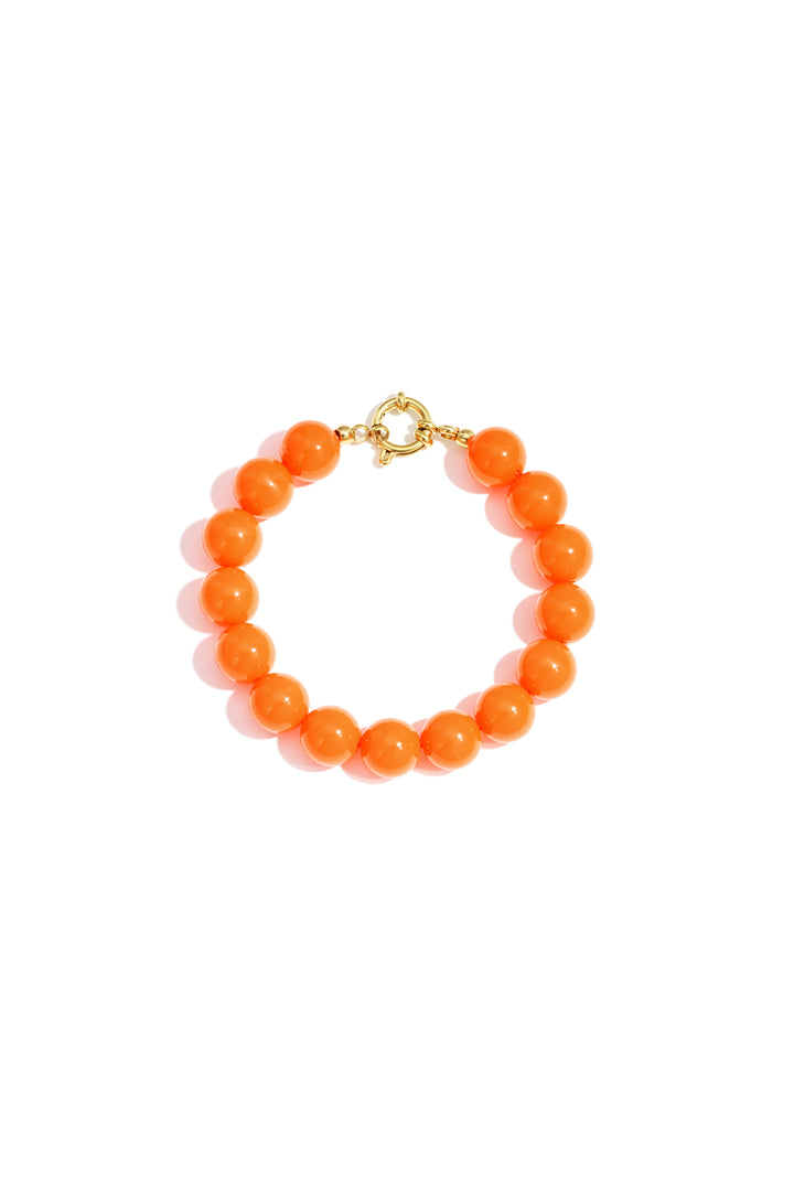 Armband met medium kralen en frontsluiting-12mm