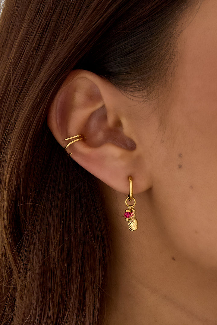 Earcuff Spiral Gold Goud kleur Stainless Steel