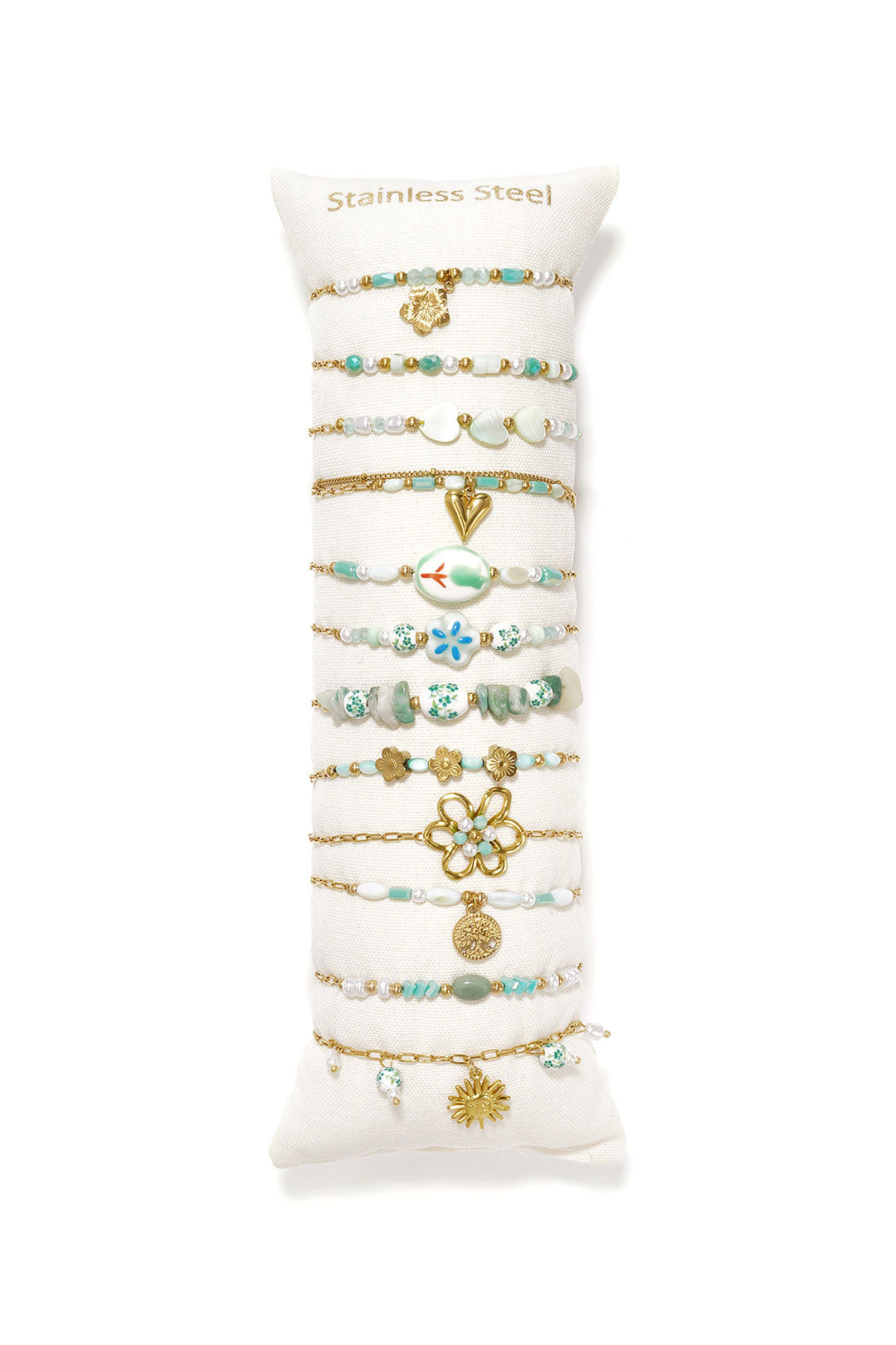 14K vergulde keramische armbandensets met bloemenmotief, casual, dagelijks en romantisch, damessieraden