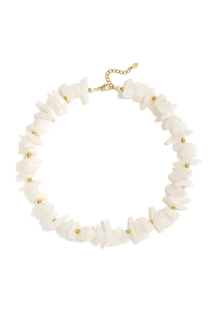 Kralen ketting met verschillende vormen en kleuren steentjes