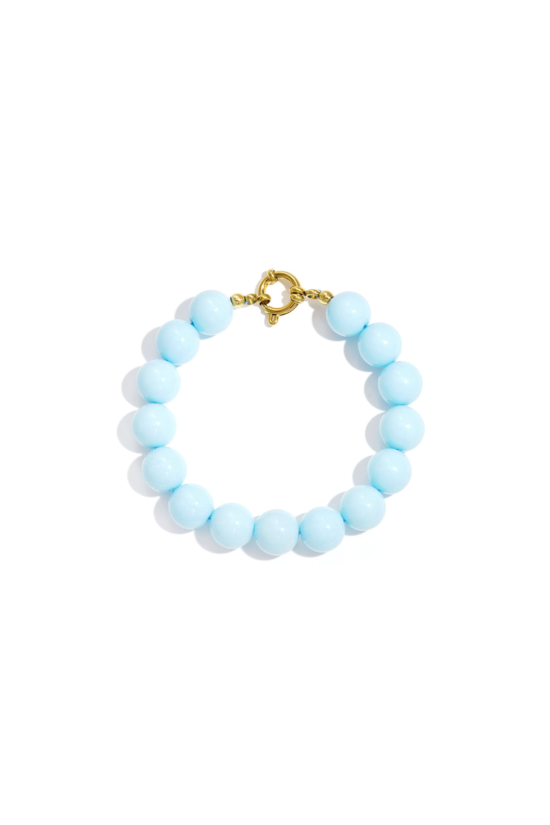 Armband met medium kralen en frontsluiting-12mm