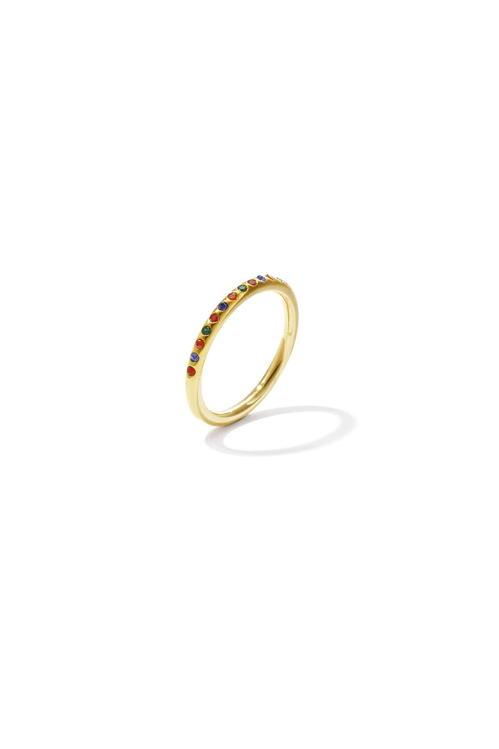 Minimalistische ring met steentjes