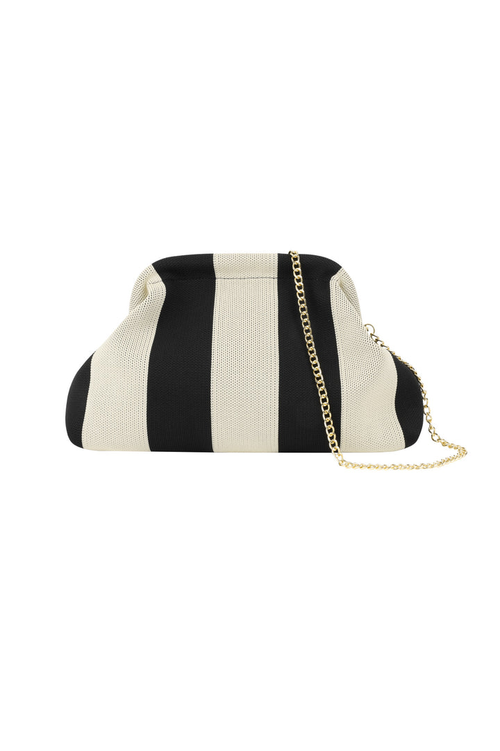 Gestreepte strandclutch