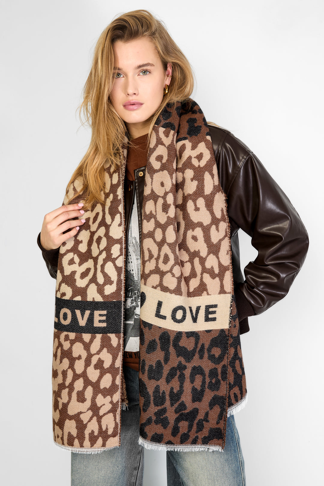 Wintersjaals Luipaardprint Casual Acryl Dagelijkse accessoires