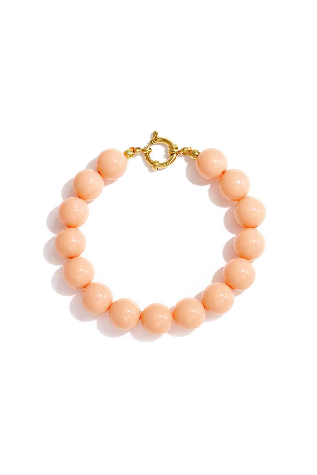 Armband met medium kralen en frontsluiting-12mm
