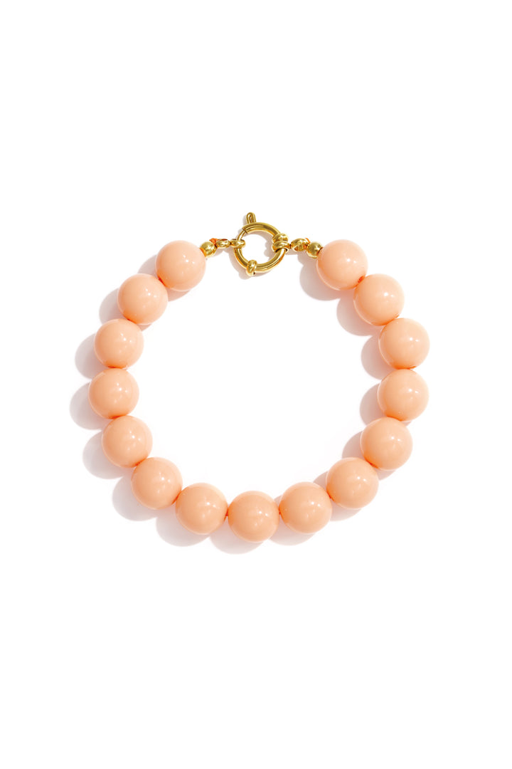 Armband met medium kralen en frontsluiting-12mm