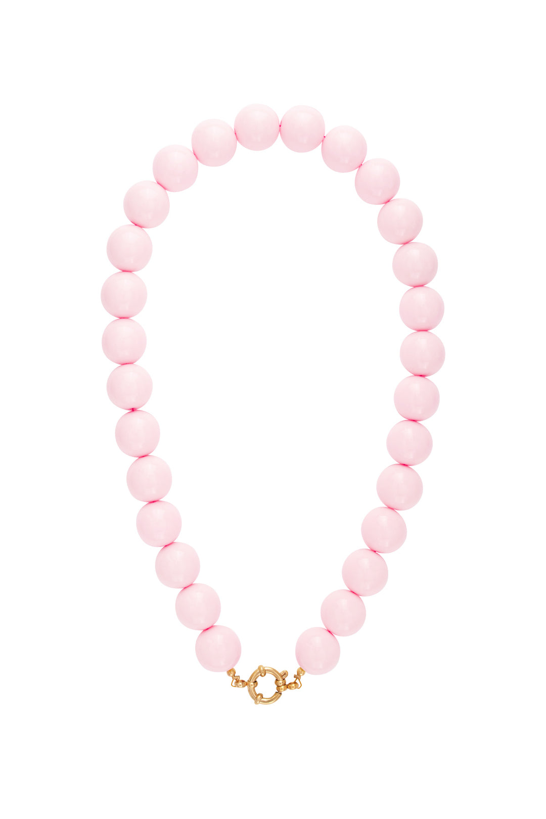 Ketting met grote kralen en frontsluiting-15mm