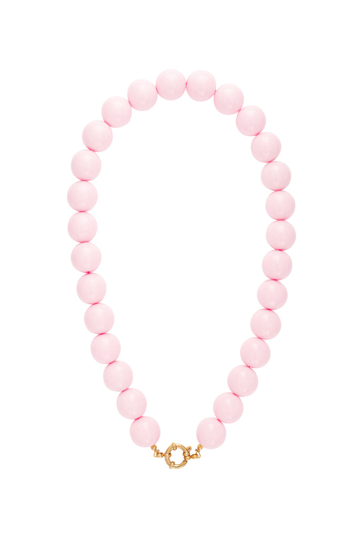 Ketting met grote kralen en frontsluiting-15mm