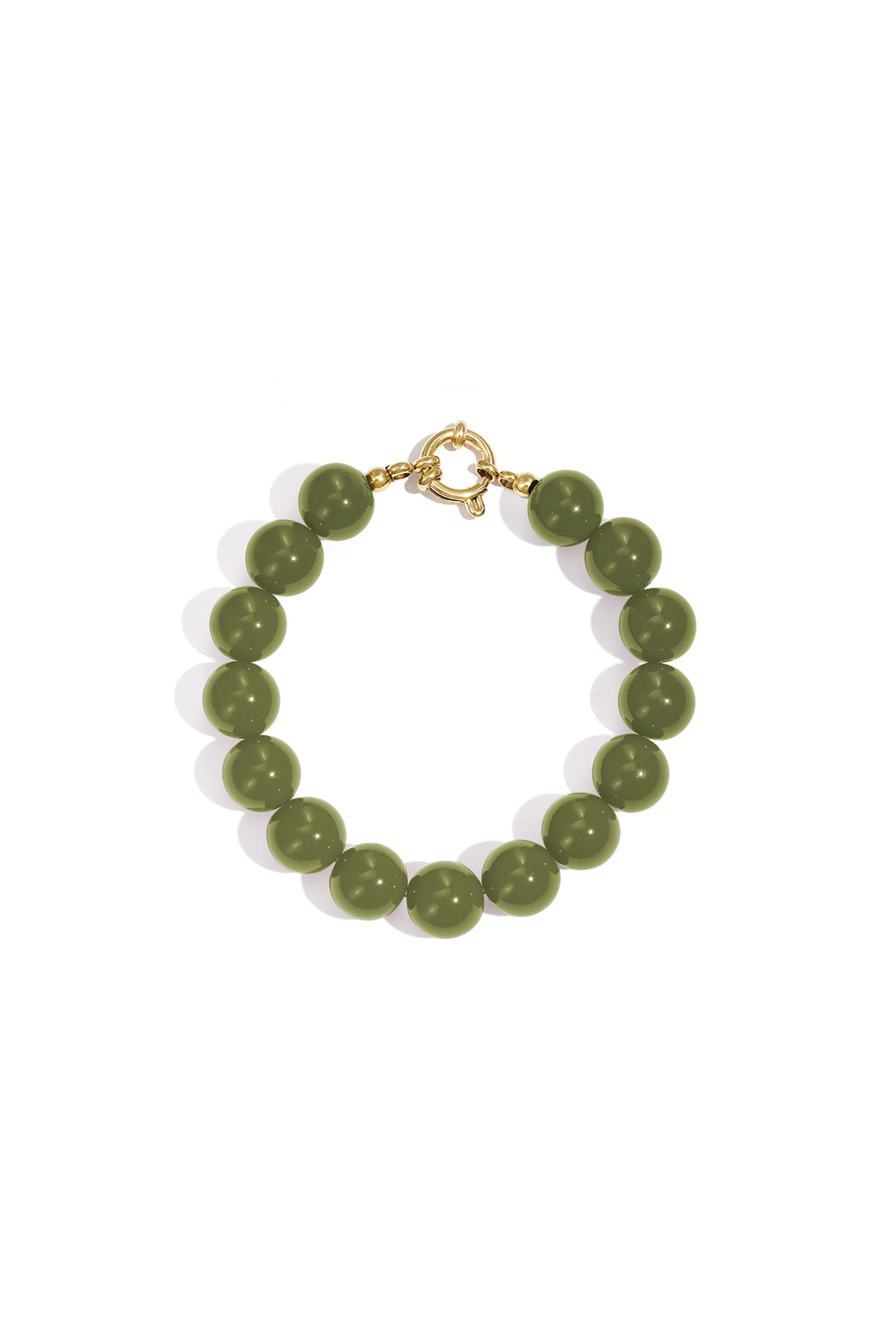 Armband met medium kralen en frontsluiting-12mm