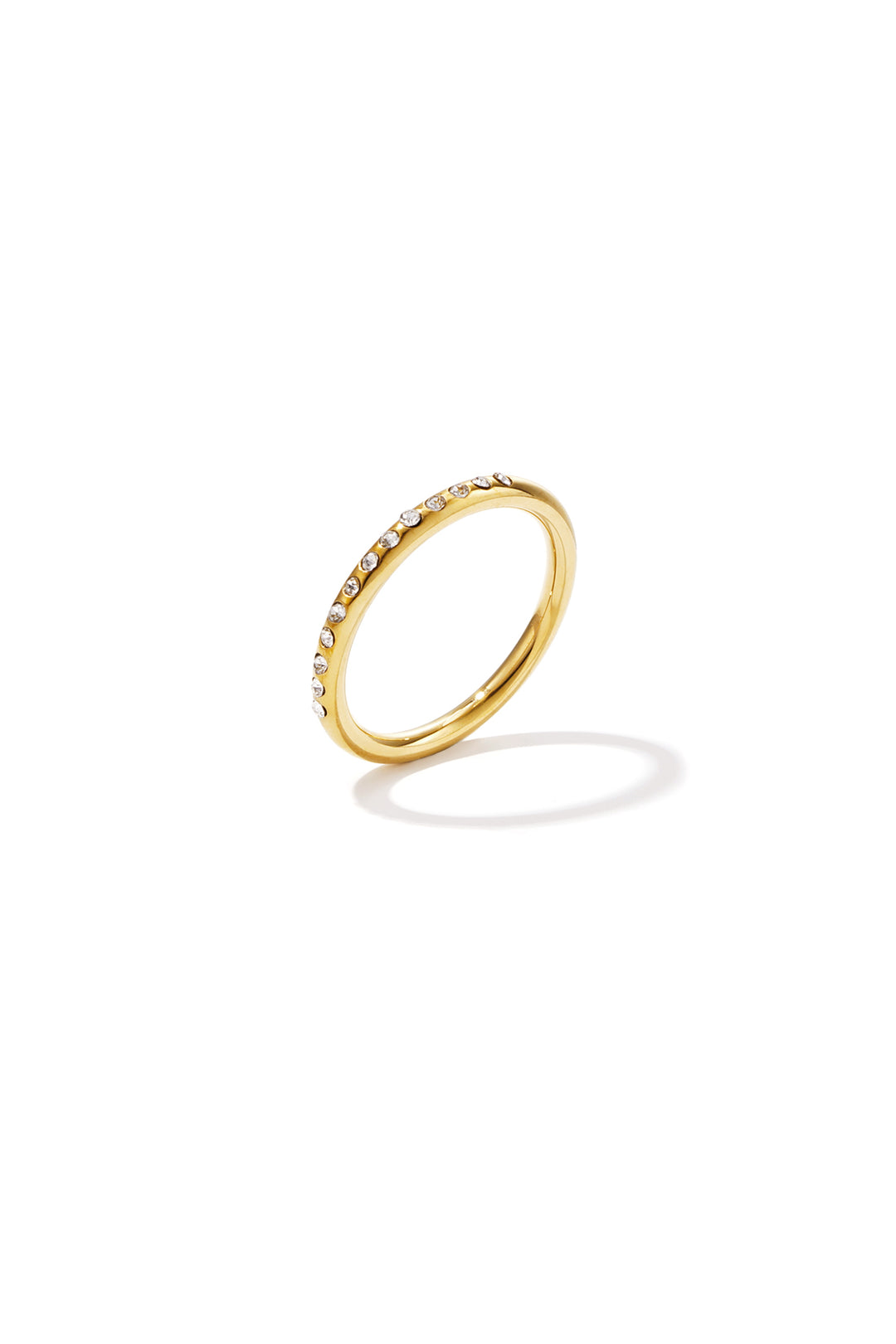 Minimalistische ring met steentjes