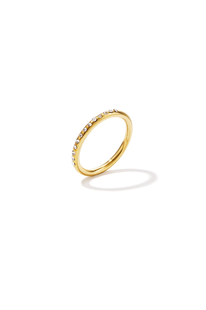 Minimalistische ring met steentjes