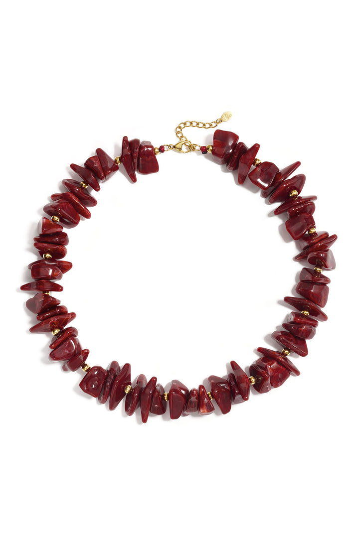Kralen ketting met verschillende vormen en kleuren steentjes