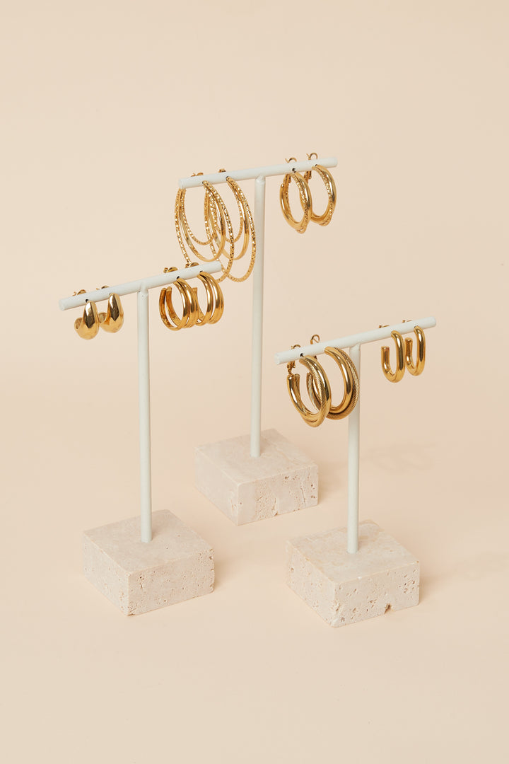 3 stenen oorbellen displays