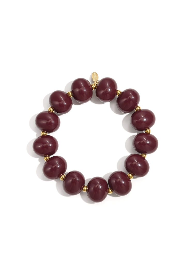 Elastieke kralenarmband met grote kralen