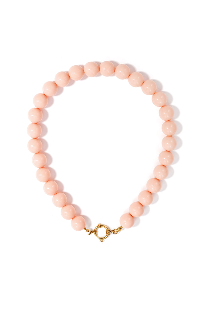 Ketting met grote kralen en frontsluiting-15mm