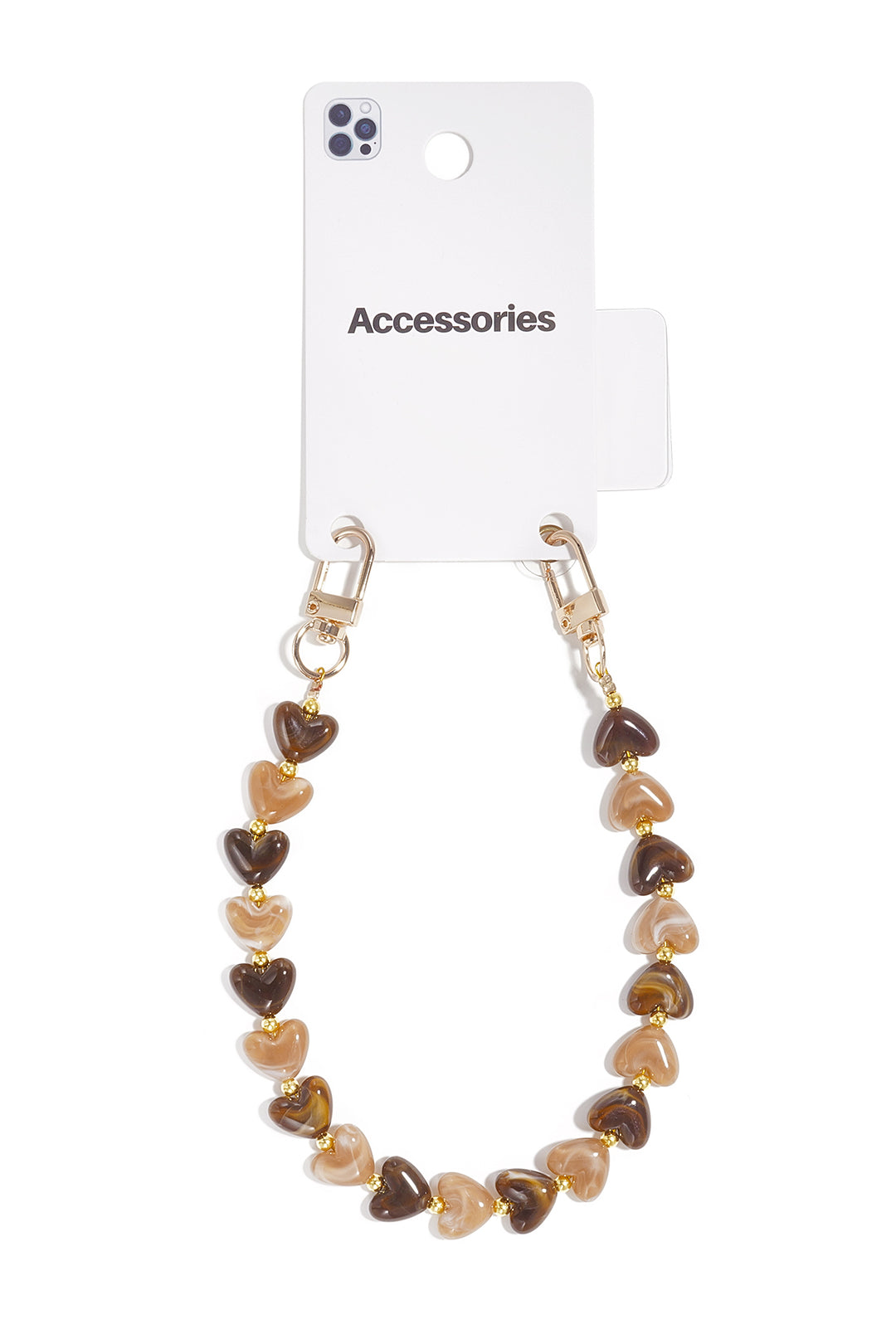 Telefoonketting met hartje, eenvoudig, acryl, dagelijkse accessoires