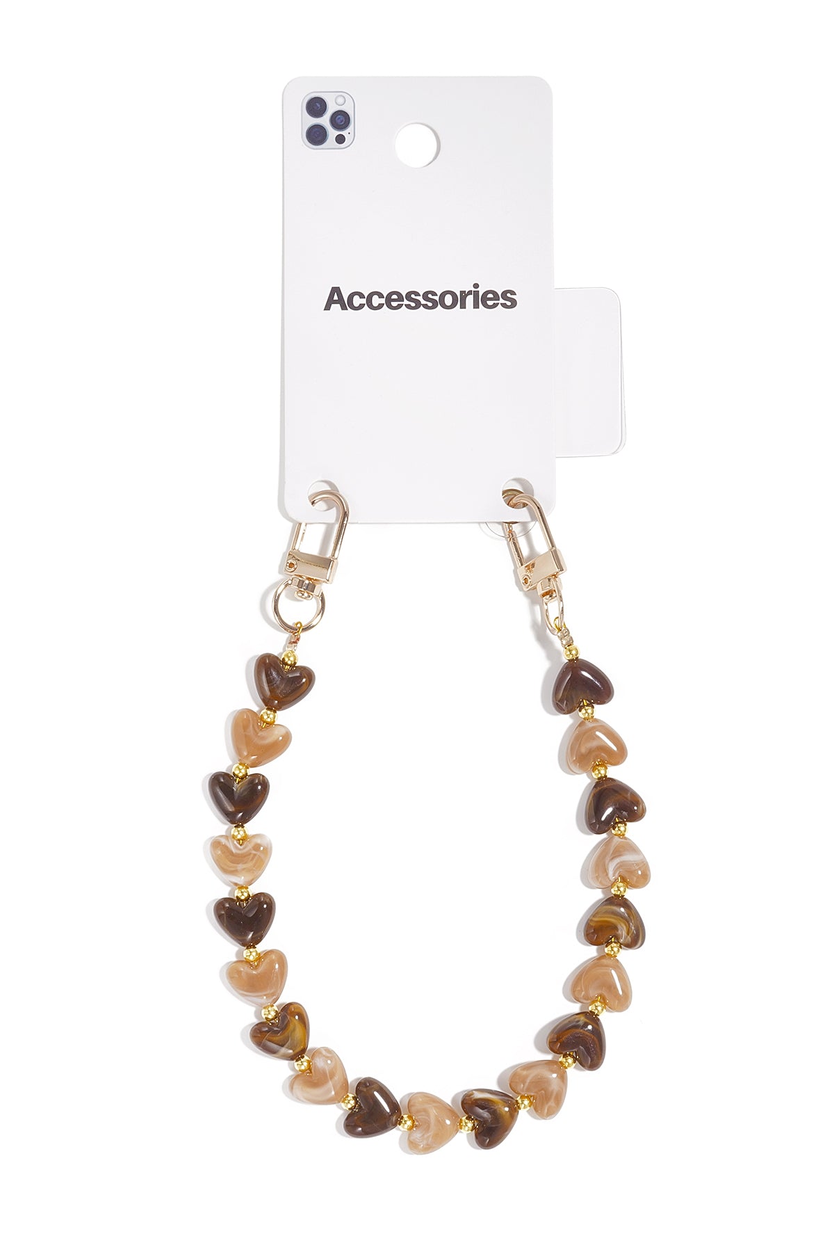 Telefoonketting met hartje, eenvoudig, acryl, dagelijkse accessoires