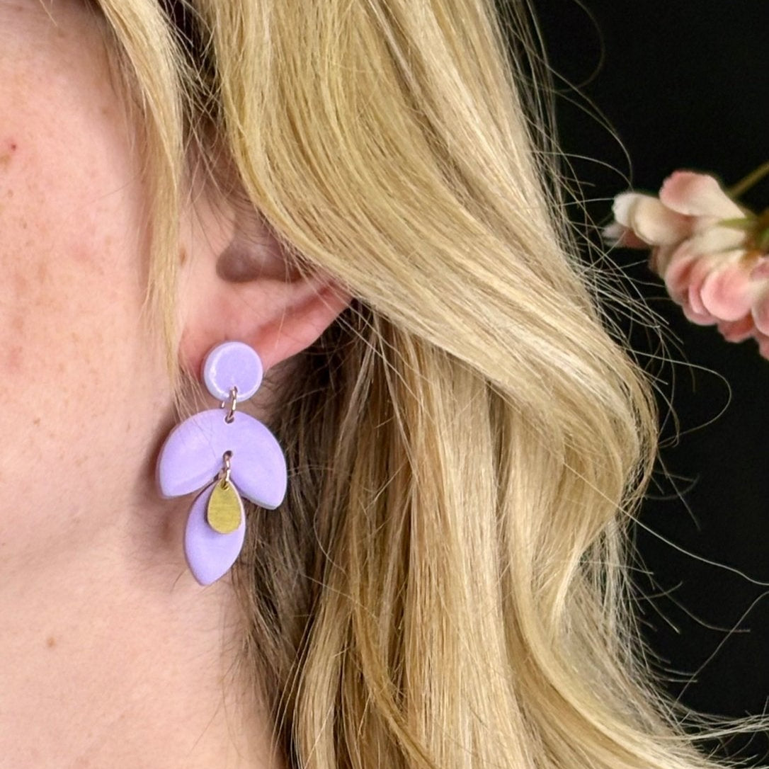 Flora Drop – Handgemaakte Statement Oorbellen - Blossoms Beauty