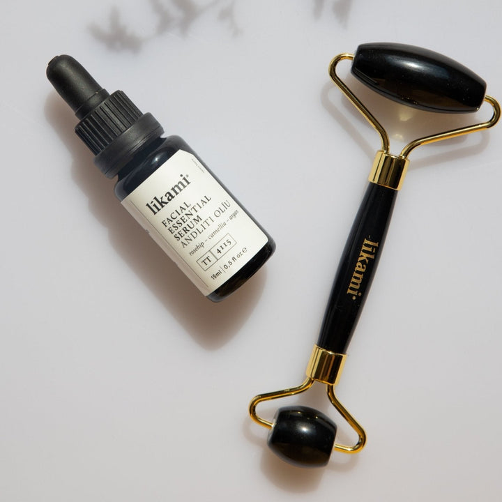 Likami Facial Essential Serum & Jade Stone Roller Set - Blossoms Beauty
