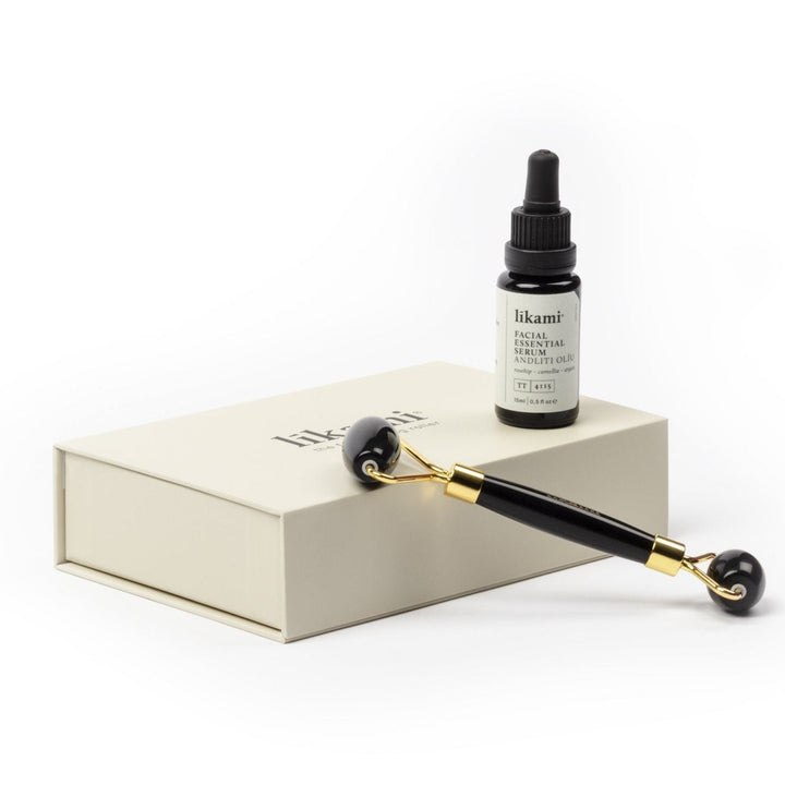 Likami Facial Essential Serum & Jade Stone Roller Set - Blossoms Beauty