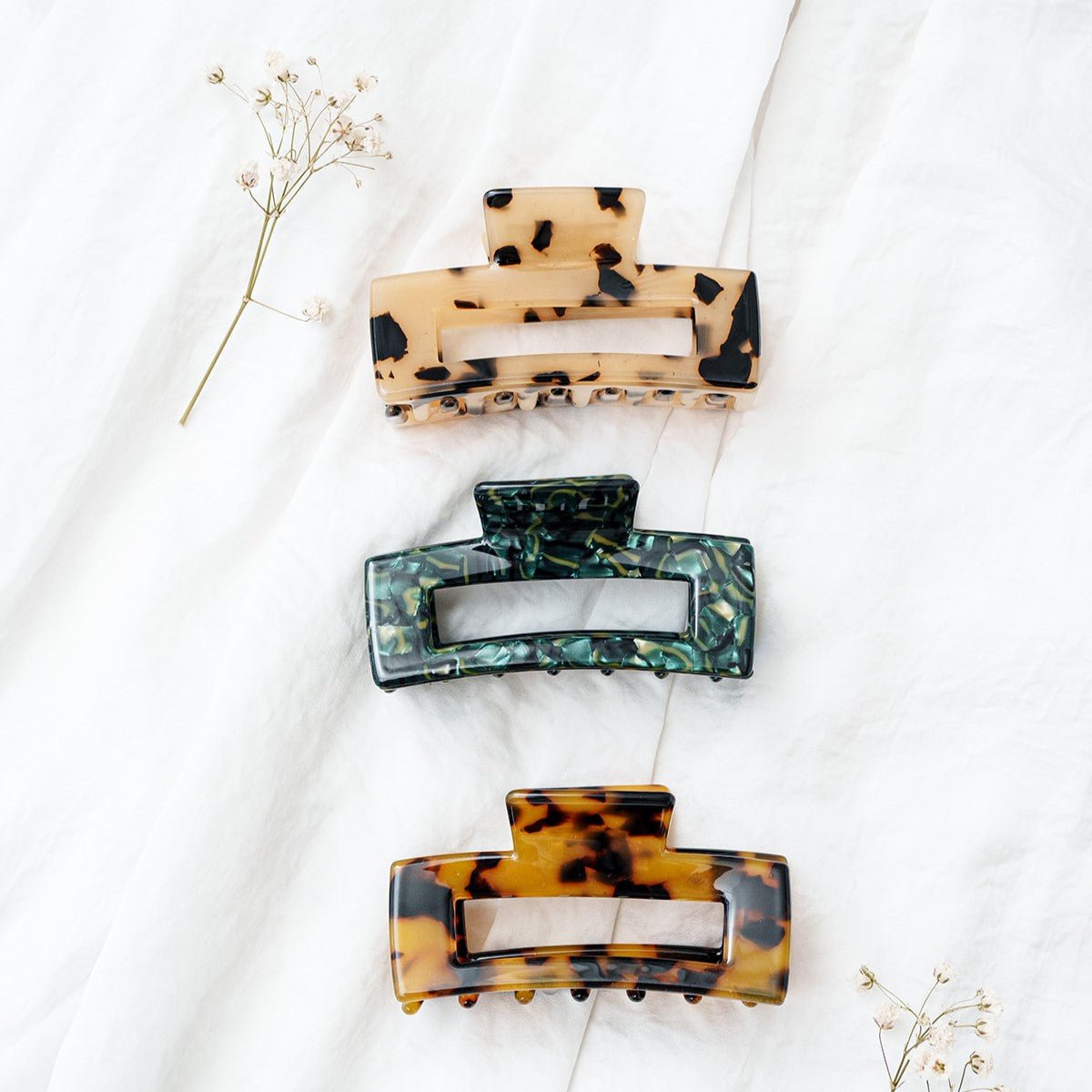 Maya - Marmer Vierkante Clip - Blossoms Beauty