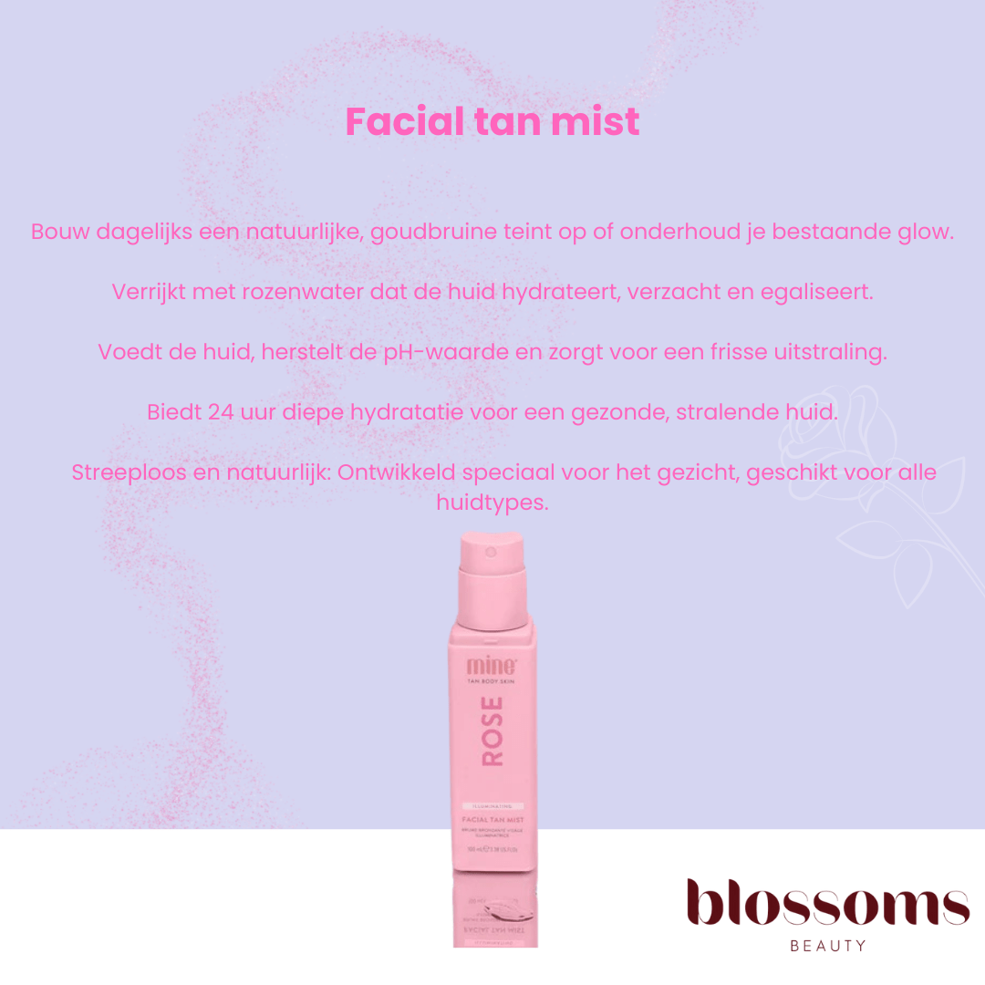 Rose illuminating facial tan mist - Blossoms Beauty